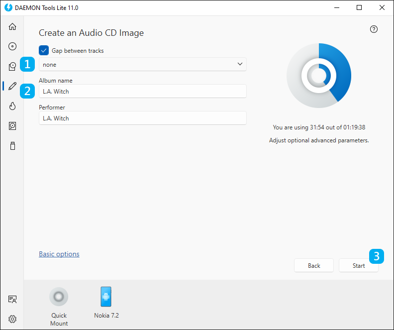 Create an Audio CD Image