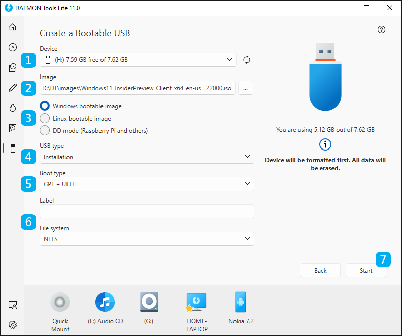 Create a Bootable USB